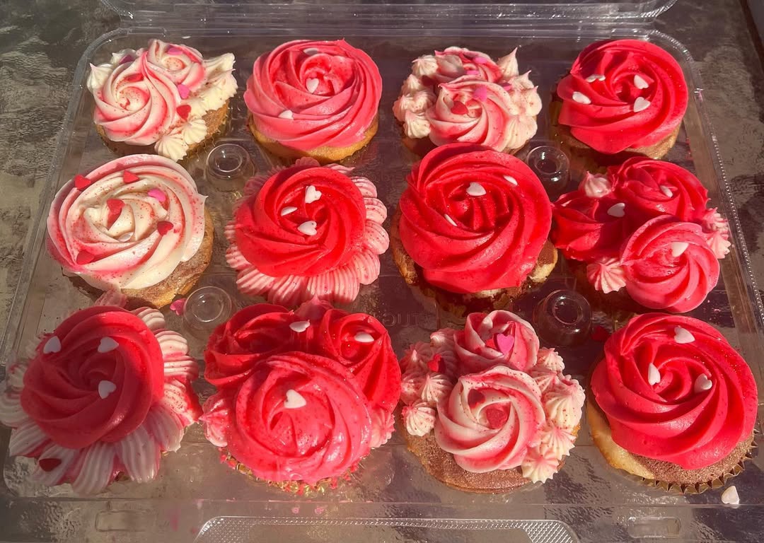 Red Heart Cupcakes